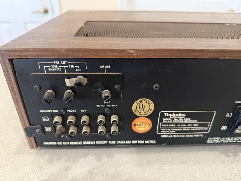 Technics By Panasonic SA-5360 FM/AM Stereo Receiver For Parts gallery