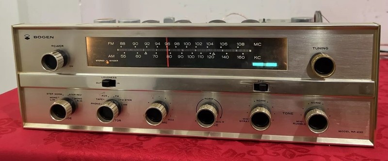 Vintage Bogen RP 230 Tube Stereo Receiver ** broken antenna **