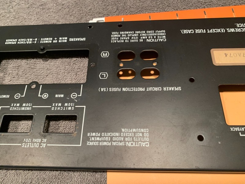 Technics SA-5470 Stereo Receiver Parting Out Rear Panel gallery