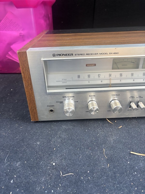 Vintage Pioneer SX-650 AM/FM Stereo Receiver Silver Face Japan! Works gallery