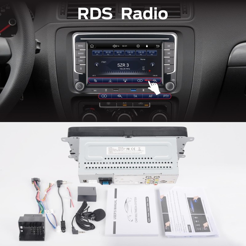 Mavyulqef Boot Linux Car Stereo Compatible For Vw Golf 5 6 Passat Jetta Caddy gallery