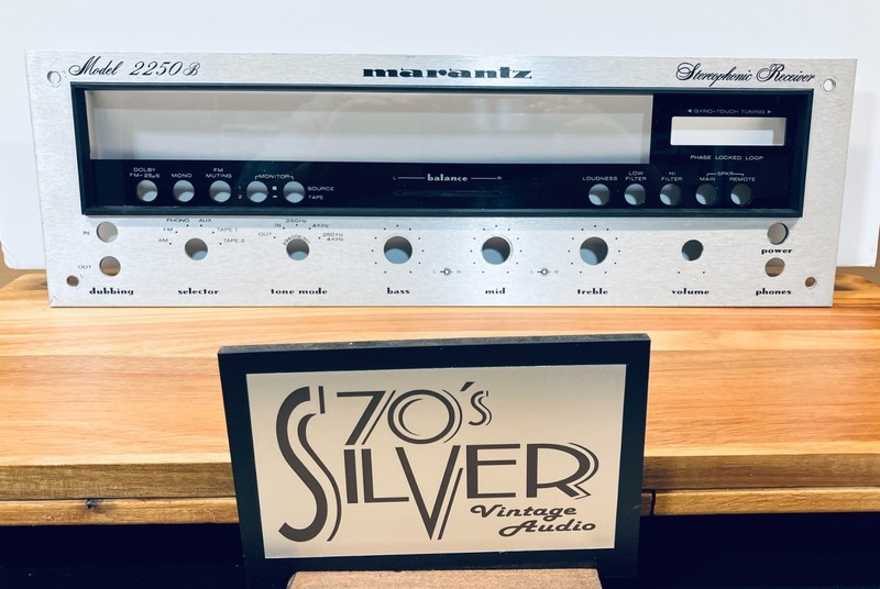 Marantz 2250B Original Faceplate w/ insert bezel/dial window in good condition