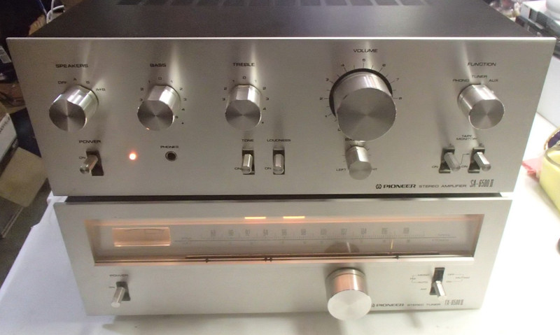 Pioneer SA-6500II Amplifier & TX-6500II Tuner Vintage Stereo Tested Working