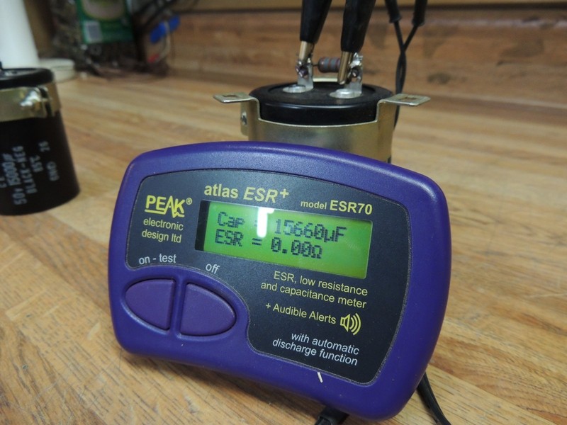 Sansui QRX-8001 Electrolytic Capacitor 50v 15000 uf (Sold as a Pair!) & Holders gallery