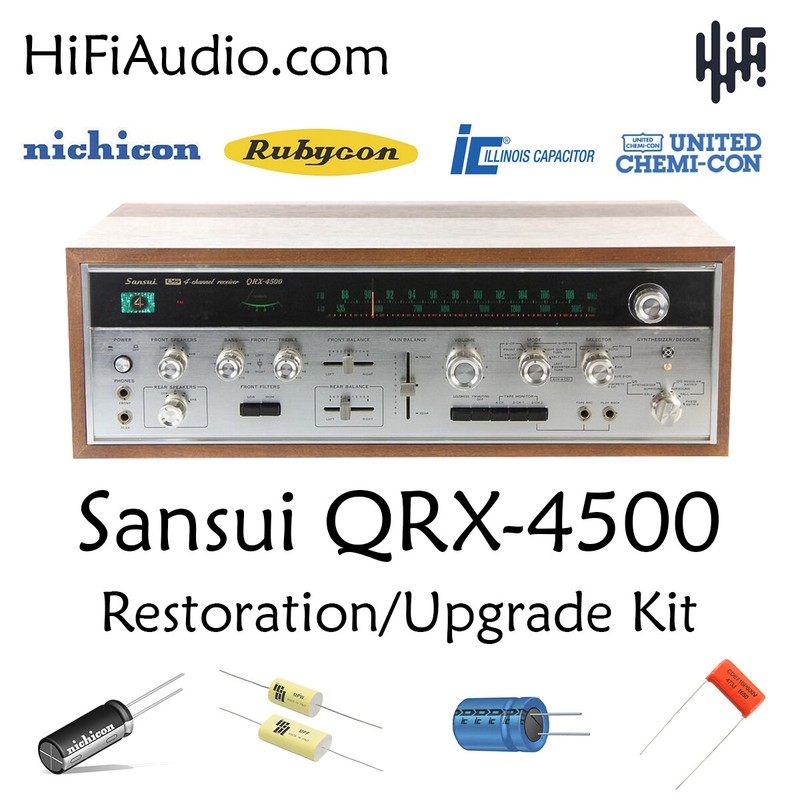 Sansui QRX-4500 rebuild restoration recap service kit repair filter capacitor