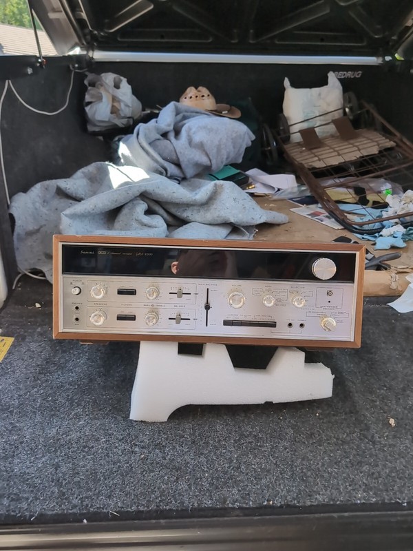 sansui receiver Vintage QRX 6500 For Parts Or Repair Please Read.