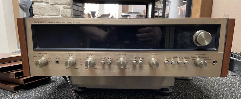 Vtg 70s Pioneer Stereo Receiver Model SX-727. Tested.