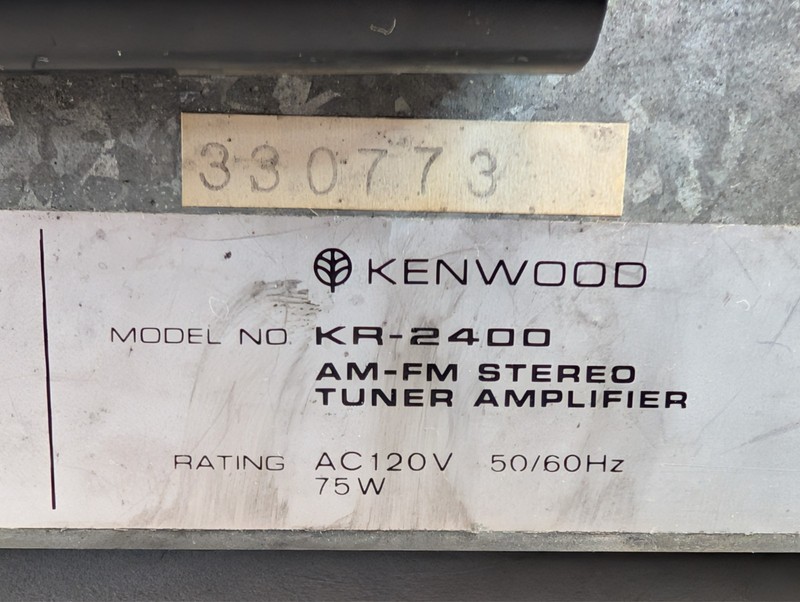 Kenwood KR-2400 AM-FM Stereo Tuner Amplifier Local PU in Boulder CO Only gallery