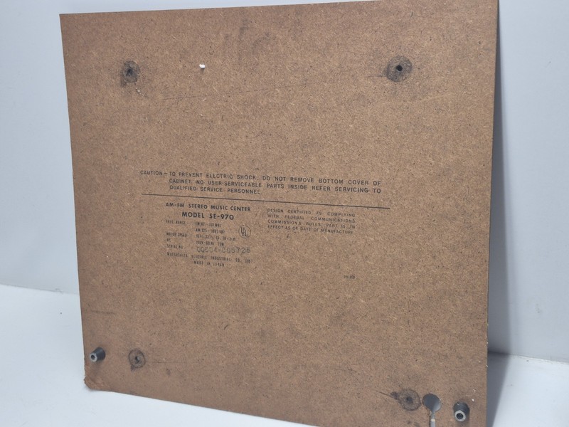1970’s PANASONIC SE-970 AM-FM STEREO MULTIPLEX Bottom Cover