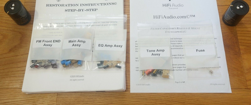 Marantz 2252B capacitor rebuild restoration recap service kit repair filter