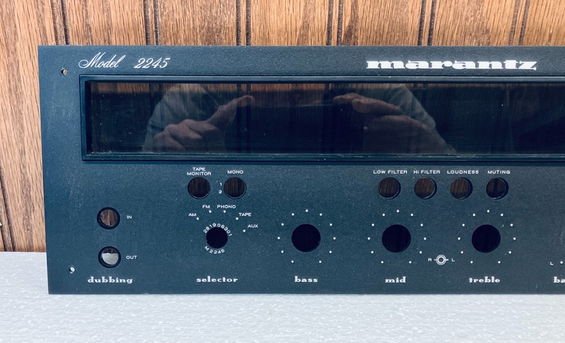 Marantz 2245 Black Faceplate - German-made w/orig insert bezel/dial window - EX+ gallery
