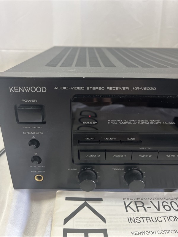 Vintage Kenwood KR-V6030 Stereo Receiver Tested Excellent W/ Remote & Manual gallery