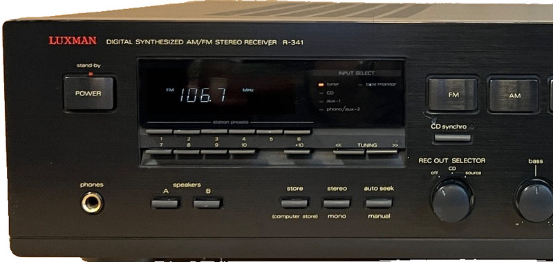 LUXMAN R-341 Stereo Receiver-Phono Input-Sythesized Tuner-35Wx2-PreOwn-Exc Cond gallery
