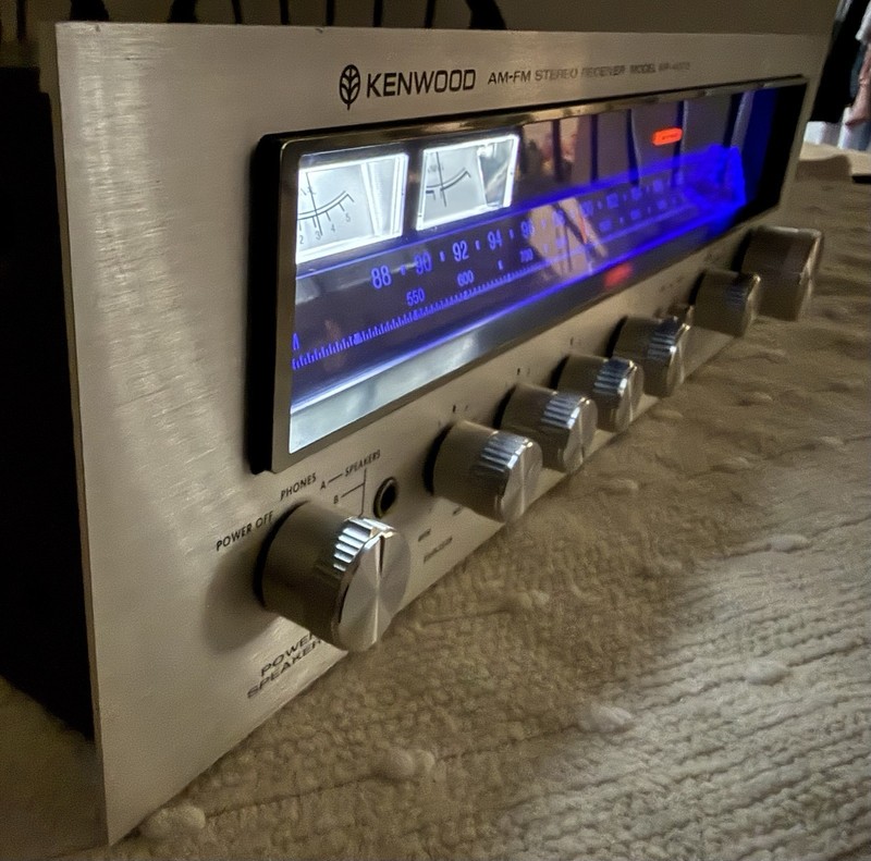 Vintage Kenwood KR-4070 Stereo Receiver FULL BLUE White LED UPGRADE. VERY NICE gallery