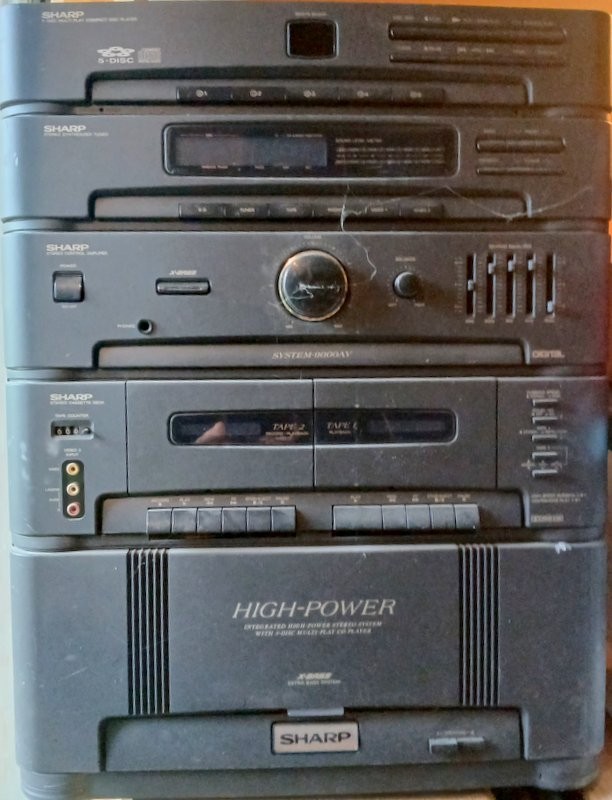 Sharp Stereo Receiver Model No. SC-9000W and speakers