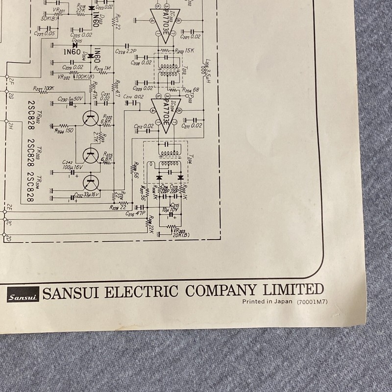 Sansui 5000A Receiver Schematic Diagram (23.5" x 16.5") gallery