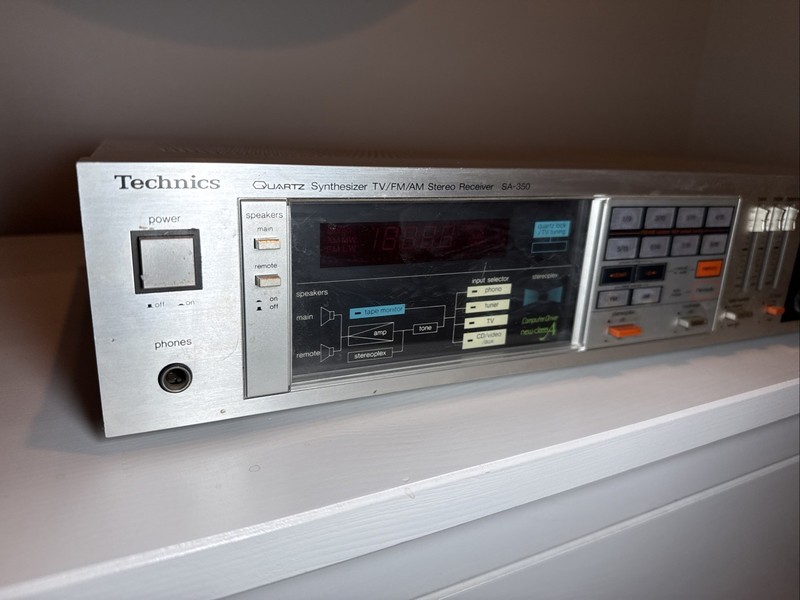 Technics SA-350 Quartz Synthesizer TV/FM/AM Stereo Receiver — Working gallery
