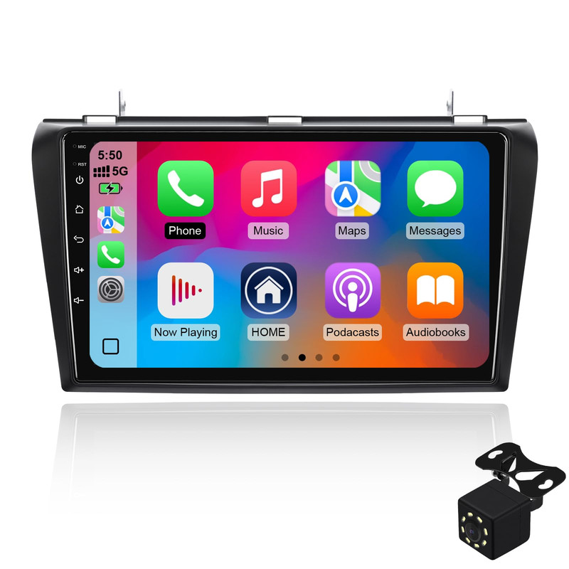 Aumume 132G Android 13 Double Din Car Stereo For Mazda 3 2004-2009 9 Inch