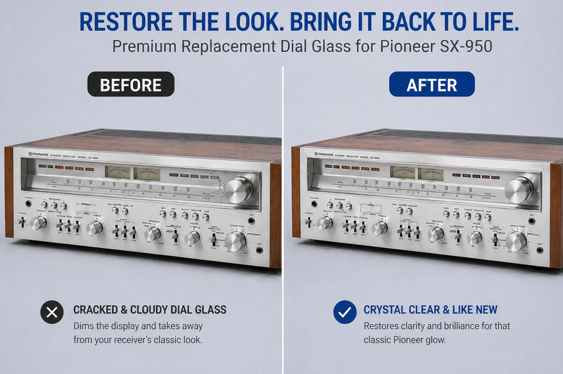 Pioneer SX-950 Dial Glass Replacement Part gallery