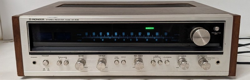 Pioneer SX-636 Stereo Receiver – 1974 – Tester For Power – FOR PARTS *READ*