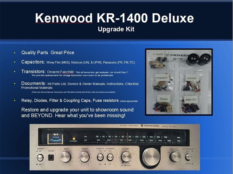 Kenwood KR-1400 Receiver Deluxe Upgrade Kit Genuine Parts Restoration