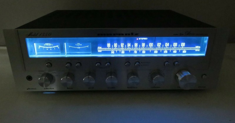 Marantz 1550 replacement power amp front meters LED lamps bulbs lights kit BLUE gallery