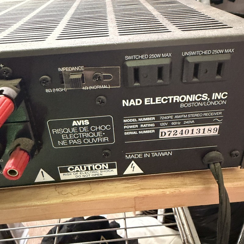 NAD 7240PE Power Envelope Stereo Receiver – Fully Tested – Vintage gallery
