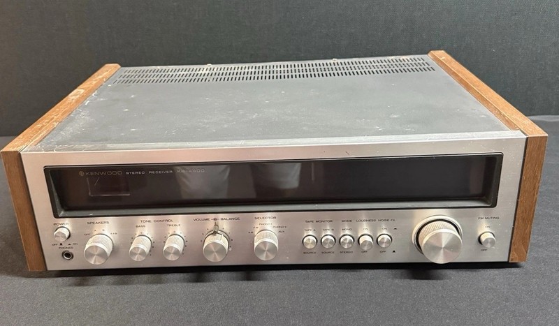 Vintage Kenwood KR-4400 Stereo Receiver – Fully Functional – Good – Wood Case
