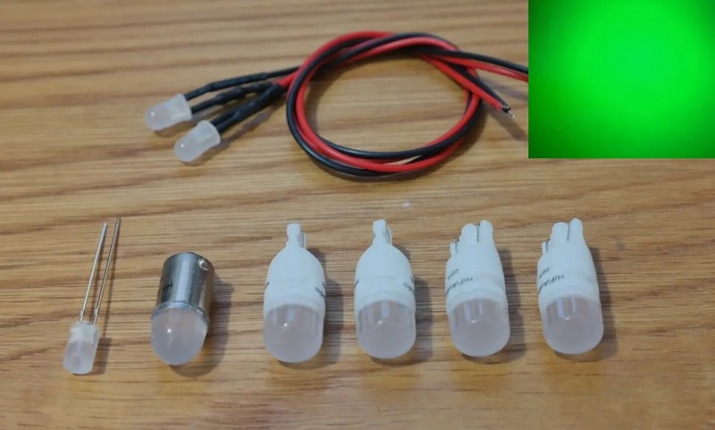 Pioneer SX-650 receiver replacement LED lamps kit front panel bulb lights GREEN