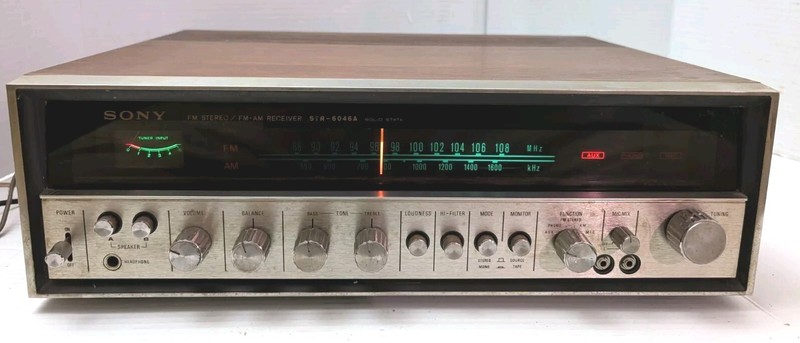 SONY STR-6046A 1970s FM/AM Stereo Receiver 80W PARTS OR REPAIR