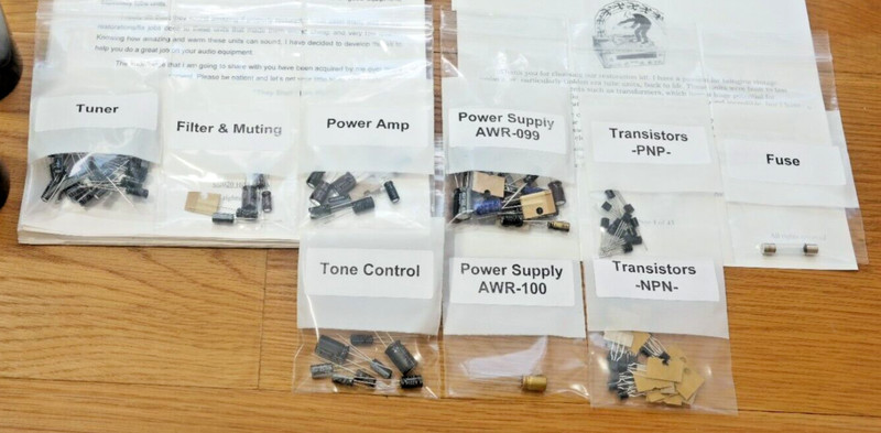 Pioneer SX-750 rebuild restoration recap upgrade kit repair filter capacitor