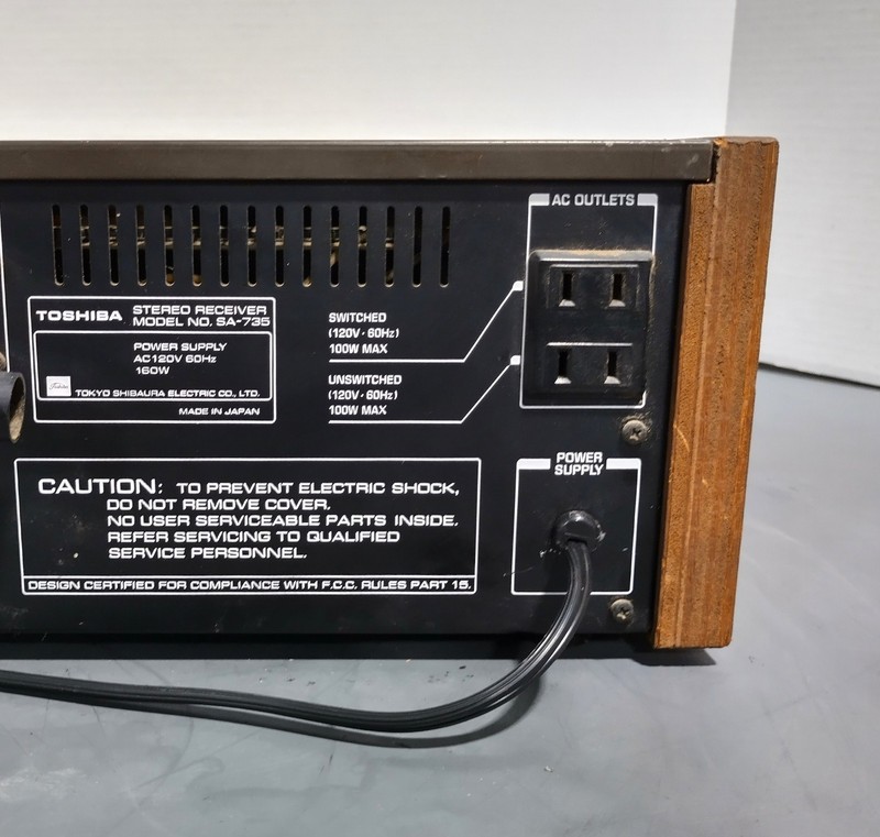 Toshiba SA-735 35W Per Channel 8Ω AM/FM Radio Stereo Receiver - Partially Tested gallery