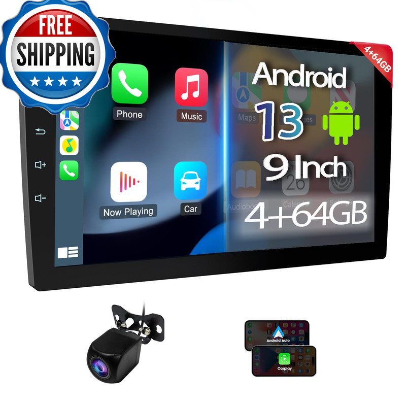 Haudio 9 Double Din Car Stereo Wireless Apple Carplay/Android Auto Hd