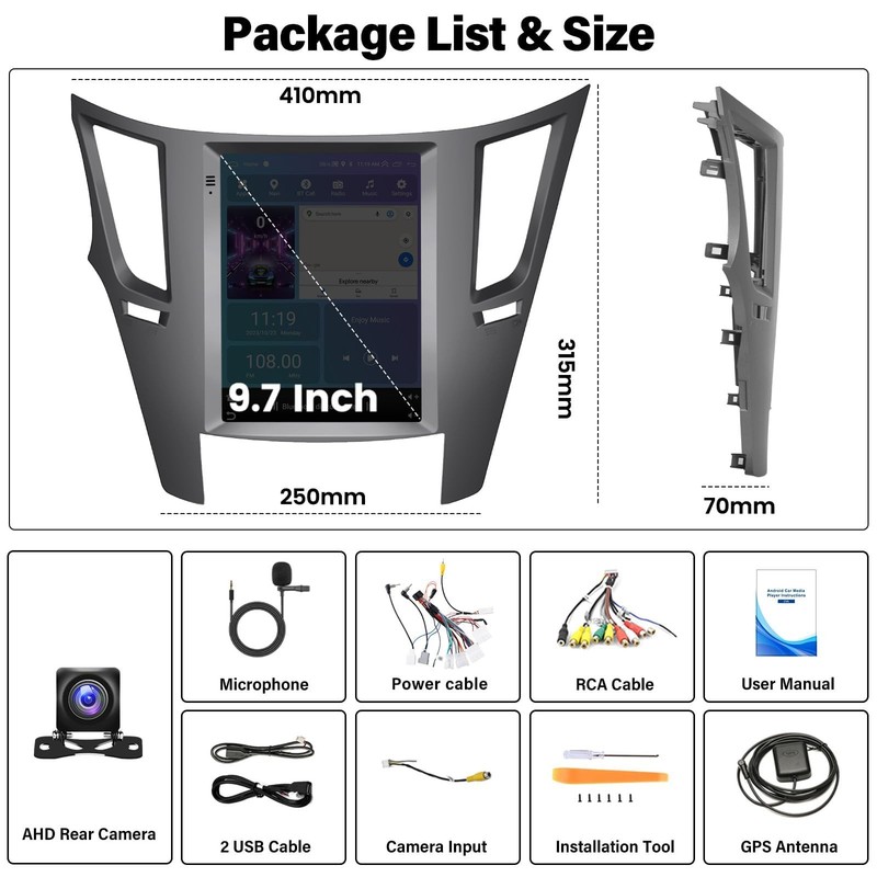 Unitopsci 2G64G Android Car Radio Stereo For Subaru Outback Legacy 2010-2014 gallery