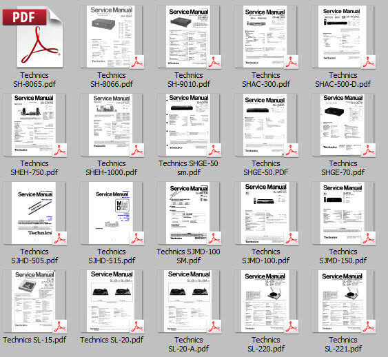 Technics Service Manuals Audio Hifi Repair Technical Schematics 700+ Files DVD gallery