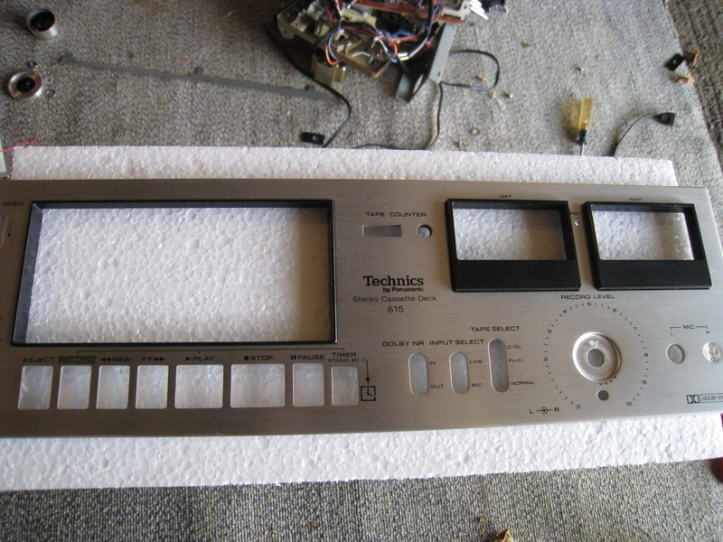 Vintage Technics By Panasonic Stereo Cassette Deck Model 615 RS faceplate