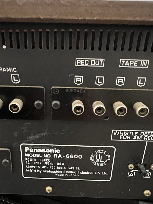 SOLD AS IS parts / Repairs: Vintage Panasonic RA-6100 AM FM Integrated Receiver gallery
