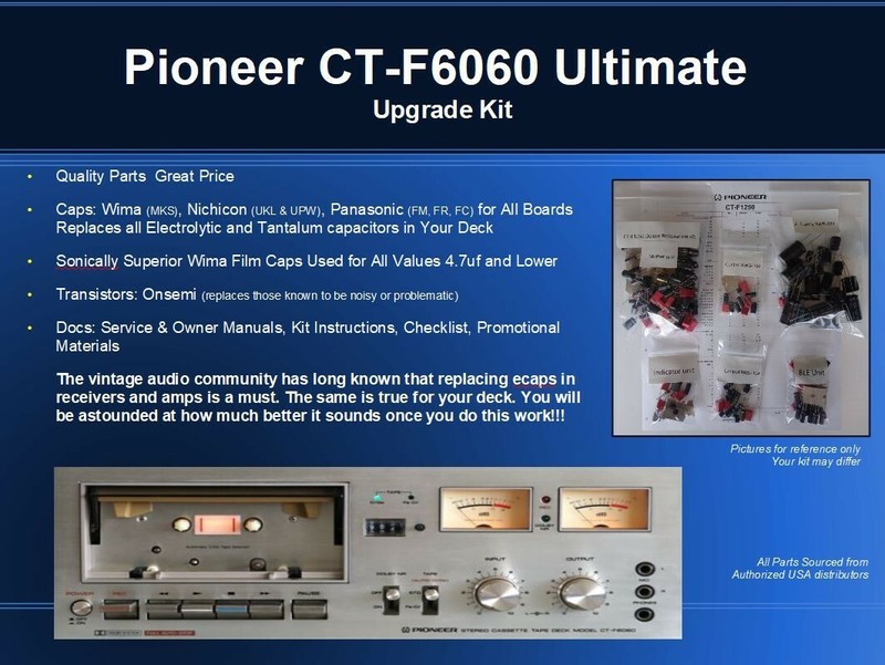 Pioneer CT-F6060 Cassette Deck Deluxe Restoration Kit – Wima, OnSemi, Nichicon