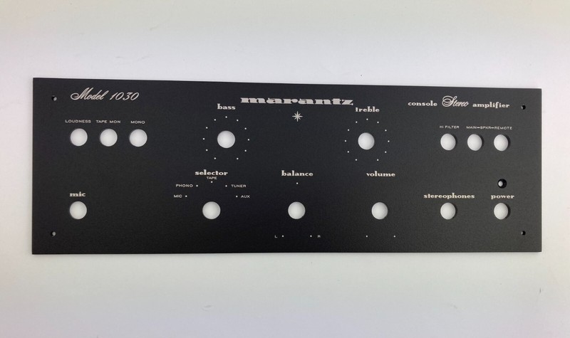 New! Marantz 1030 Receiver Front Panel Faceplate (Face Plate) Black