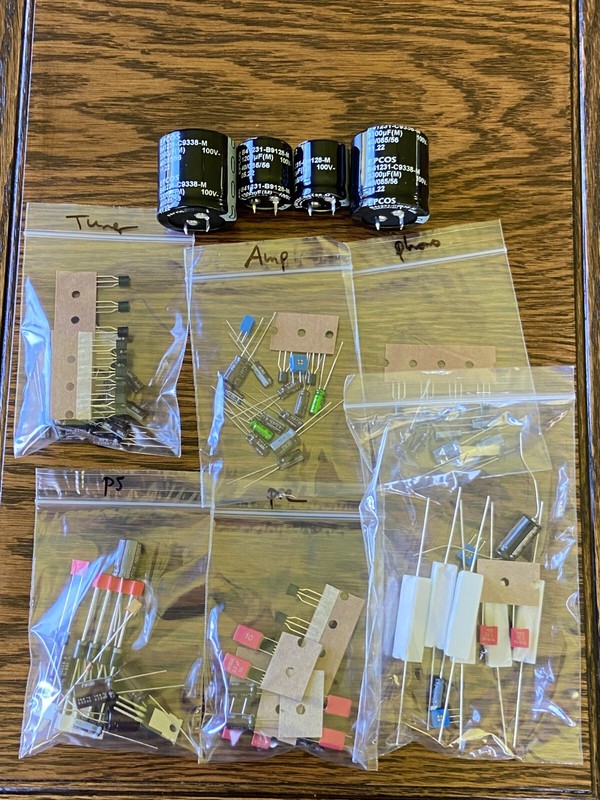 Pioneer SX-1500T Complete Rebuild Kit High-Quality Receiver Recap Transistors