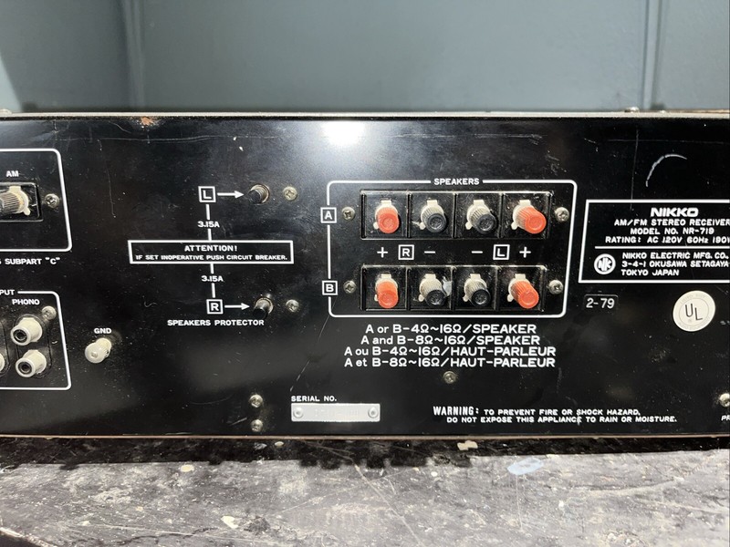 Vintage Nikko NR-719 Stereo Receiver gallery