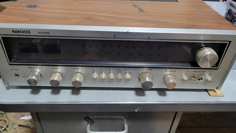 Vintage Nikko 5055 Stereo Receiver Silver Face Japan Working See Video Below