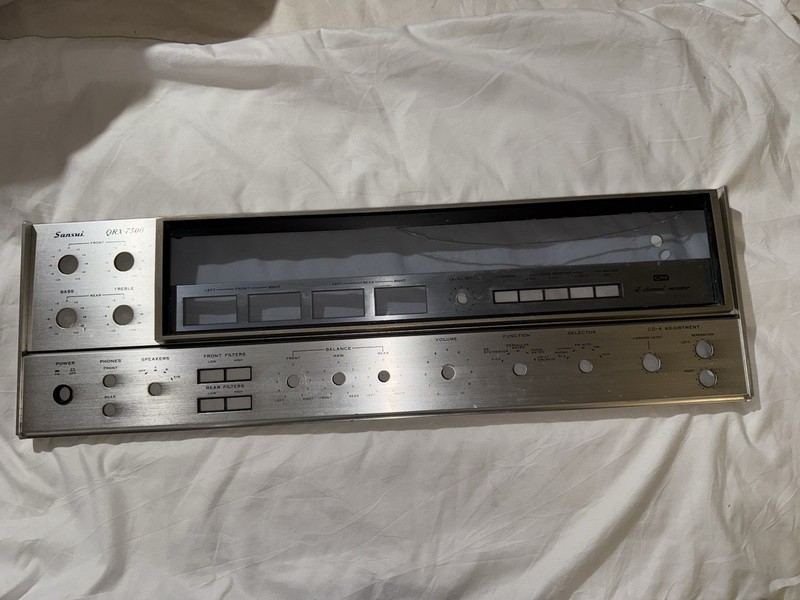 Sansui QRX-7500 Quad Receiver Faceplate – Cracked Glass