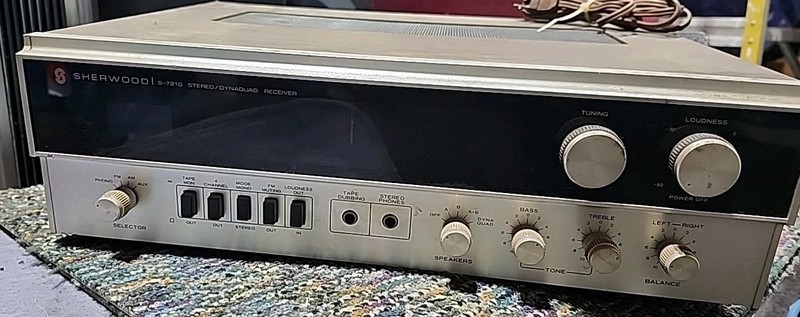 Sherwood S-7100A Vintage Stereo Receiver 36W 8 ohm 2 Channel TESTED FUNCTIONAL