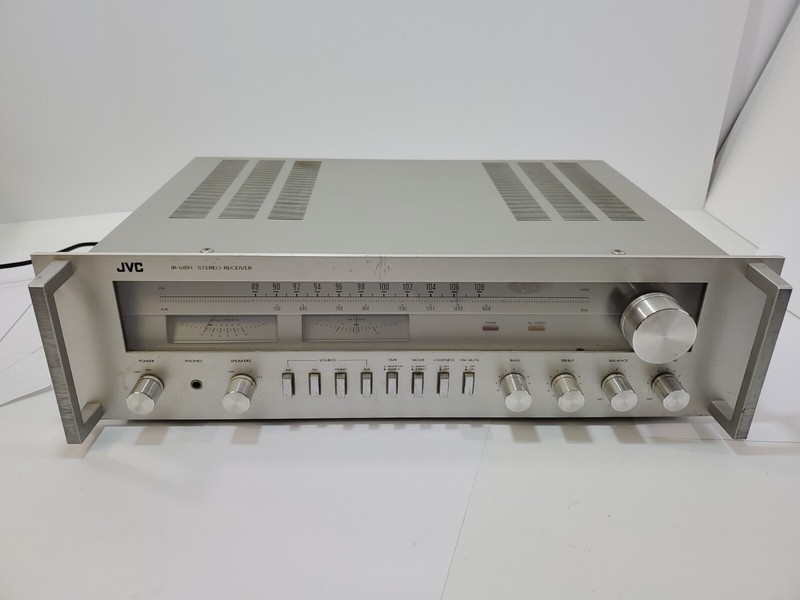 JVC Model JR-S81H Vintage 1977 Stereo Receiver Big Face Silver Tested N Working