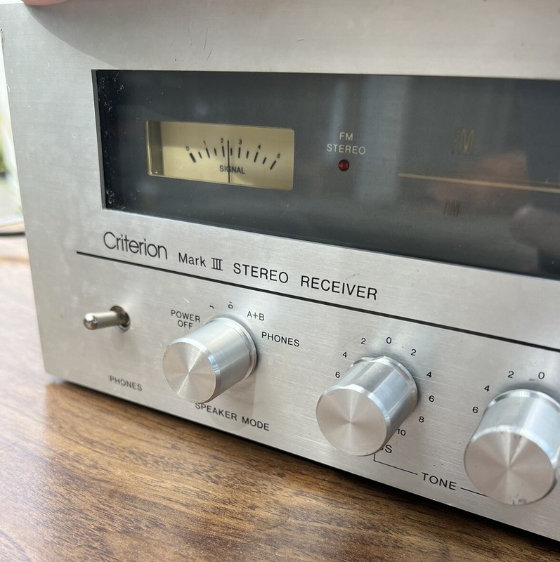 Criterion Mark III AM/FM Stereo Receiver 22 WPC Perfect Working Condition gallery