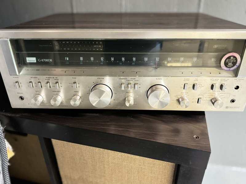 SANSUI RECEIVER G-8700DB Audiophile Silver Face Full Service By EC KC, Sounds A+