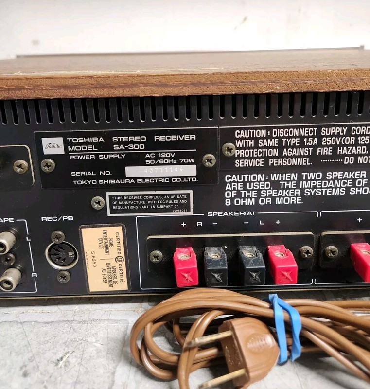 Vintage Toshiba SA-300 AM/FM Stereo Receiver gallery
