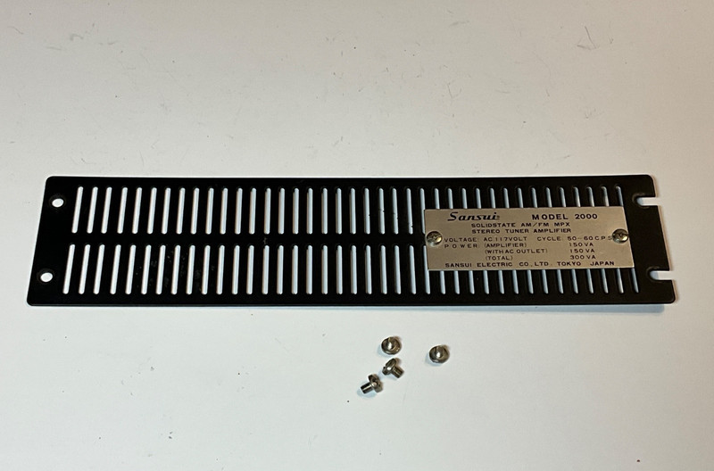 Sansui Model 2000 Receiver Back Vent Plate with Screws – SHIPPING INCLUDED
