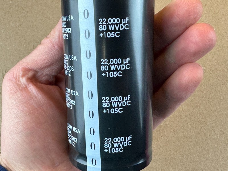 2 New 22000 uf 80v CDE Main Filter Capacitors for Pioneer SX-950 EXACT FIT 50mm gallery